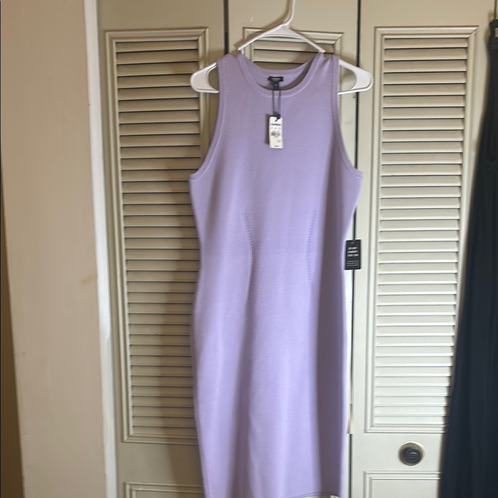 Express Light Purple Midi Dress